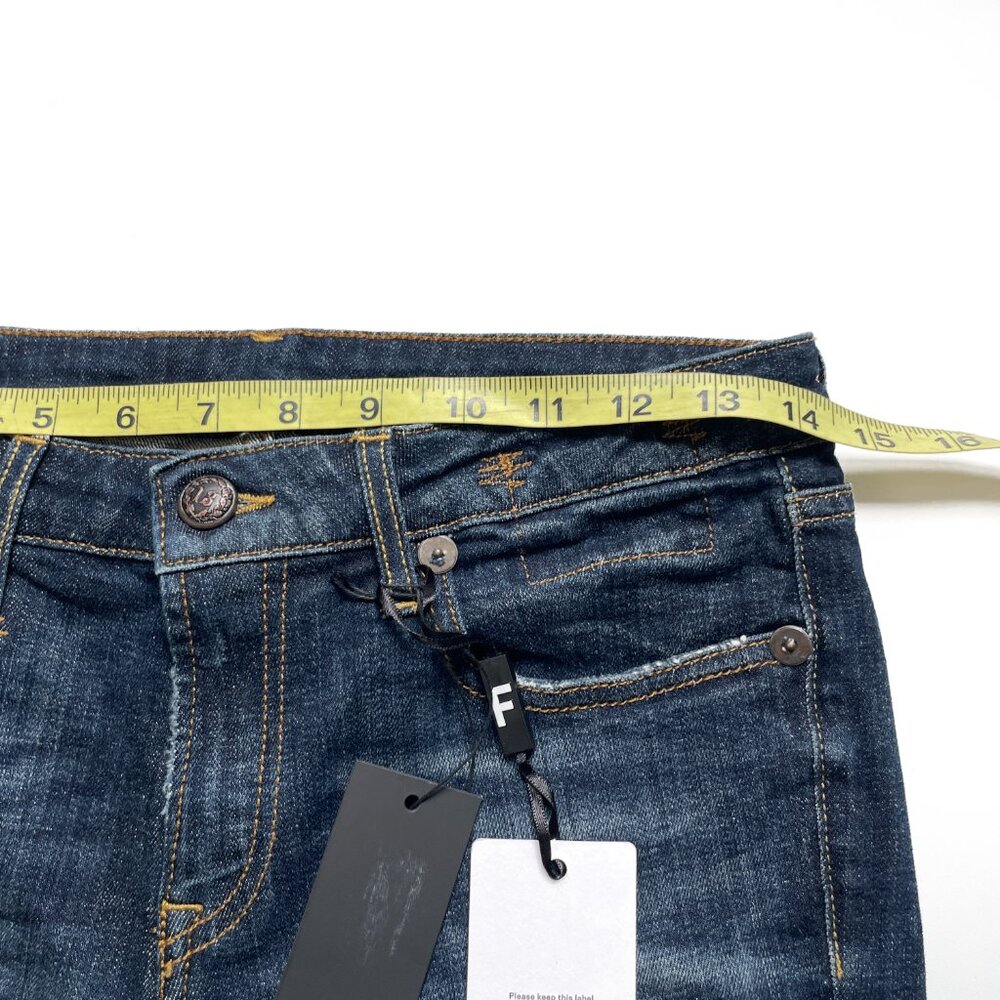 R13 Kate Skinny Jean Howell Indigo Angled Fray Hem Size 28 NEW NWT - Picture 12 of 15
